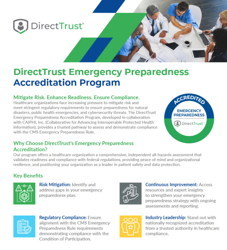 DirectTrust Emergency Preparedness Accreditation Program